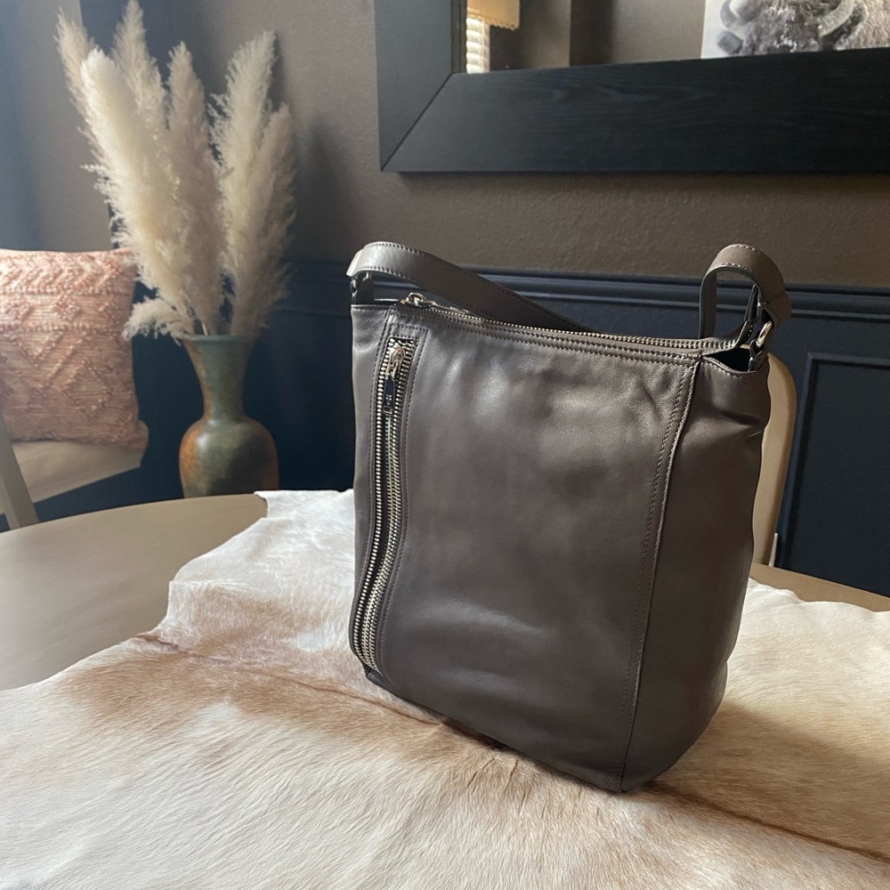 Frye Handbag - Gray with Silver Accents